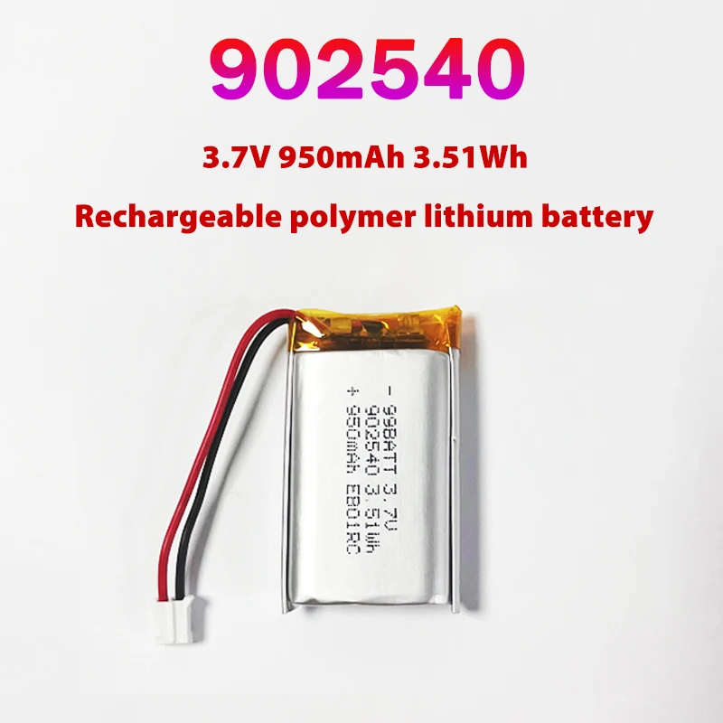 902540 Battery 3.7V Lipo Rechargeable Polymer Lithium Batteries for Smart Watches Electronic Toys MP4 GPS Bluetooth Speaker
902540 Battery 3.7V Lipo Rechargeable Polymer Lithium Batteries for Smart Watches Electronic Toys MP4 GPS Bluetooth Speaker