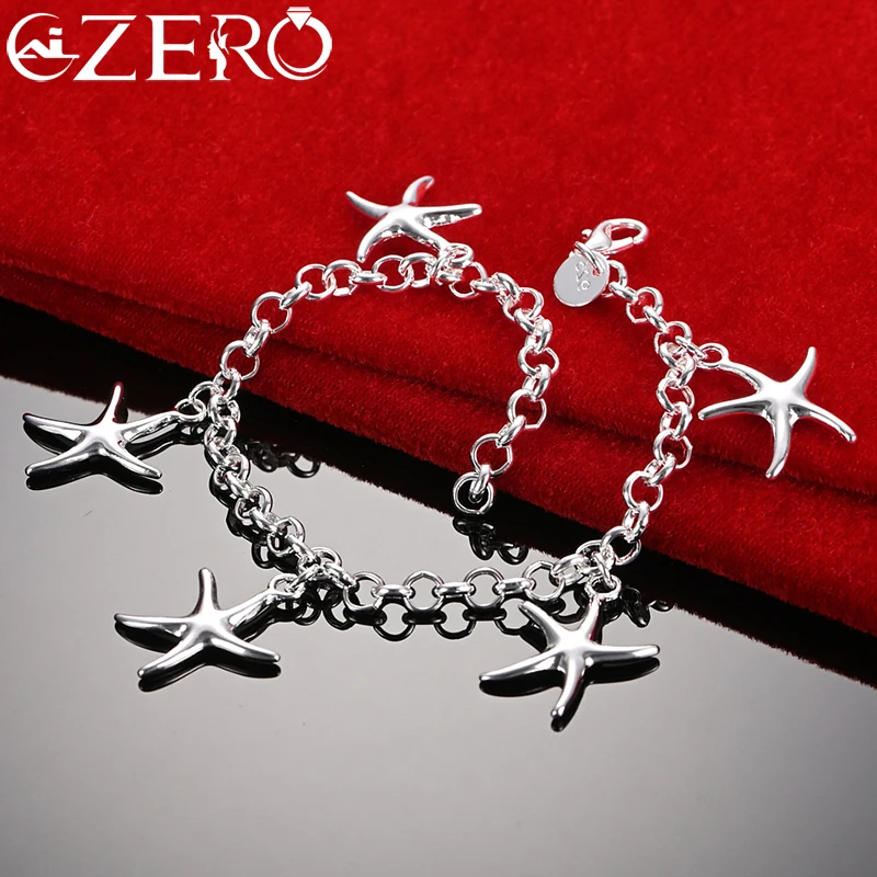ALIZERO 925 Sterling Silver Starfish Bracelet Chain For Woman Wedding Engagement Party Fashion Charms Jewelry Birthday Gift
ALIZERO 925 Sterling Silver Starfish Bracelet Chain For Woman Wedding Engagement Party Fashion Charms Jewelry Birthday Gift