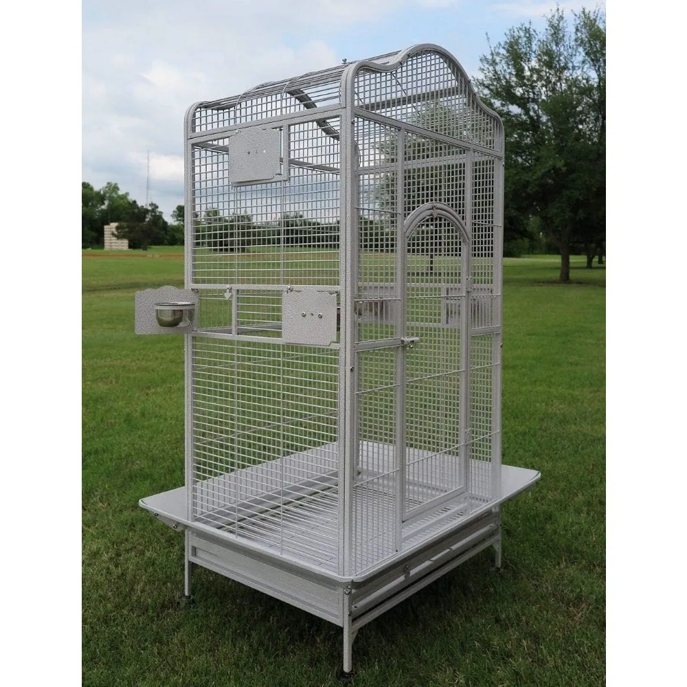 Extra Large Open Dome Play Top Perch Stand Bird Parrot Wrought Iron Cage, Include Metal Seed Guard Solid Metal Feeder Nest Breed
Extra Large Open Dome Play Top Perch Stand Bird Parrot Wrought Iron Cage, Include Metal Seed Guard Solid Metal Feeder Nest Breed