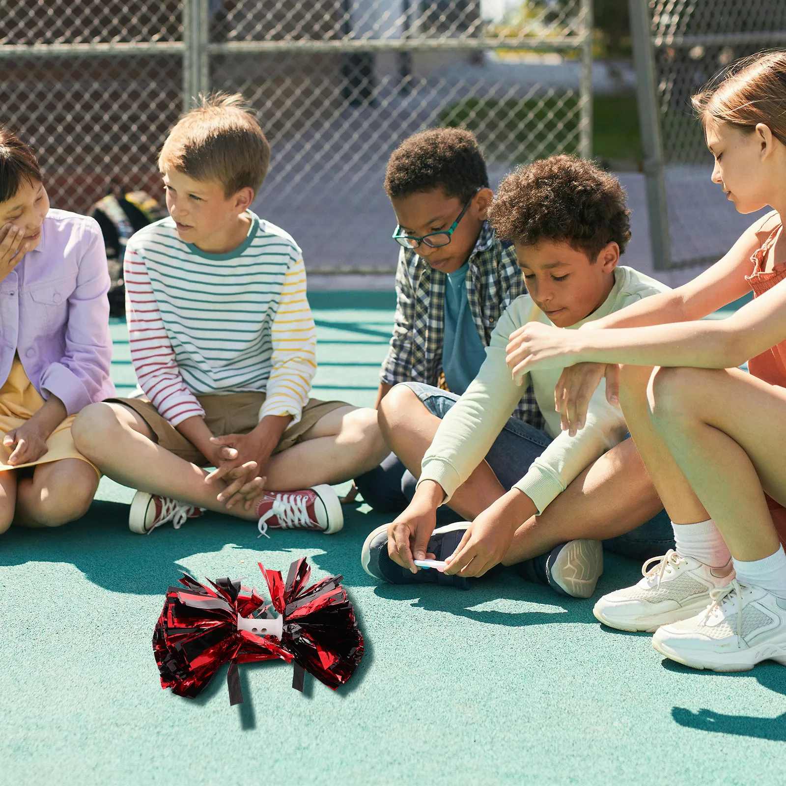 2Pcs Metallic Pom Poms Red Black Cheerleading Pompoms High Team Accessories Competition Pom Squad Props
2Pcs Metallic Pom Poms Red Black Cheerleading Pompoms High Team Accessories Competition Pom Squad Props