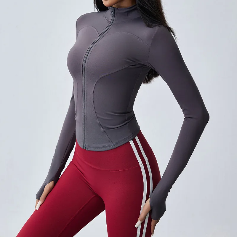 Women's High-Elastic Slim-Fit Long-Sleeve Yoga Fitness Clothing Vertical Collar Training Sports Jacket
Women's High-Elastic Slim-Fit Long-Sleeve Yoga Fitness Clothing Vertical Collar Training Sports Jacket