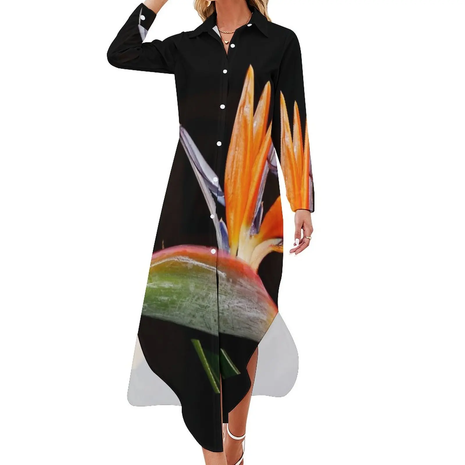 Strelitzia Long Sleeved Shirt Dress Women dresses summer Women's skirt dress women summer
Strelitzia Long Sleeved Shirt Dress Women dresses summer Women's skirt dress women summer