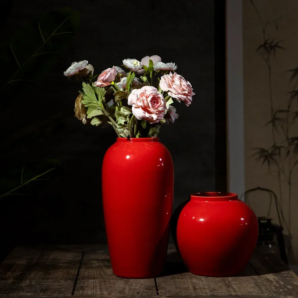 Chinese Ceramic Vase, Countertop Decor, Pomegranate Berry Pattern, Chinese Red, Festive Home Ornament, Decorative Vase
Chinese Ceramic Vase, Countertop Decor, Pomegranate Berry Pattern, Chinese Red, Festive Home Ornament, Decorative Vase
