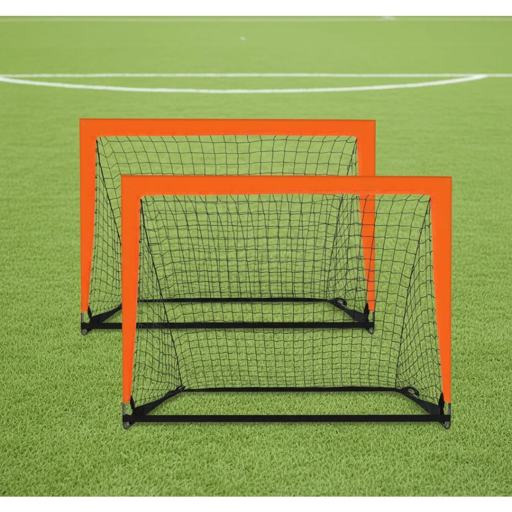 2 Pack 4' x 3' Portable Pop Up Soccer Goals for Kids Backyard Indoor Outdoor Play, Orange
2 Pack 4' x 3' Portable Pop Up Soccer Goals for Kids Backyard Indoor Outdoor Play, Orange