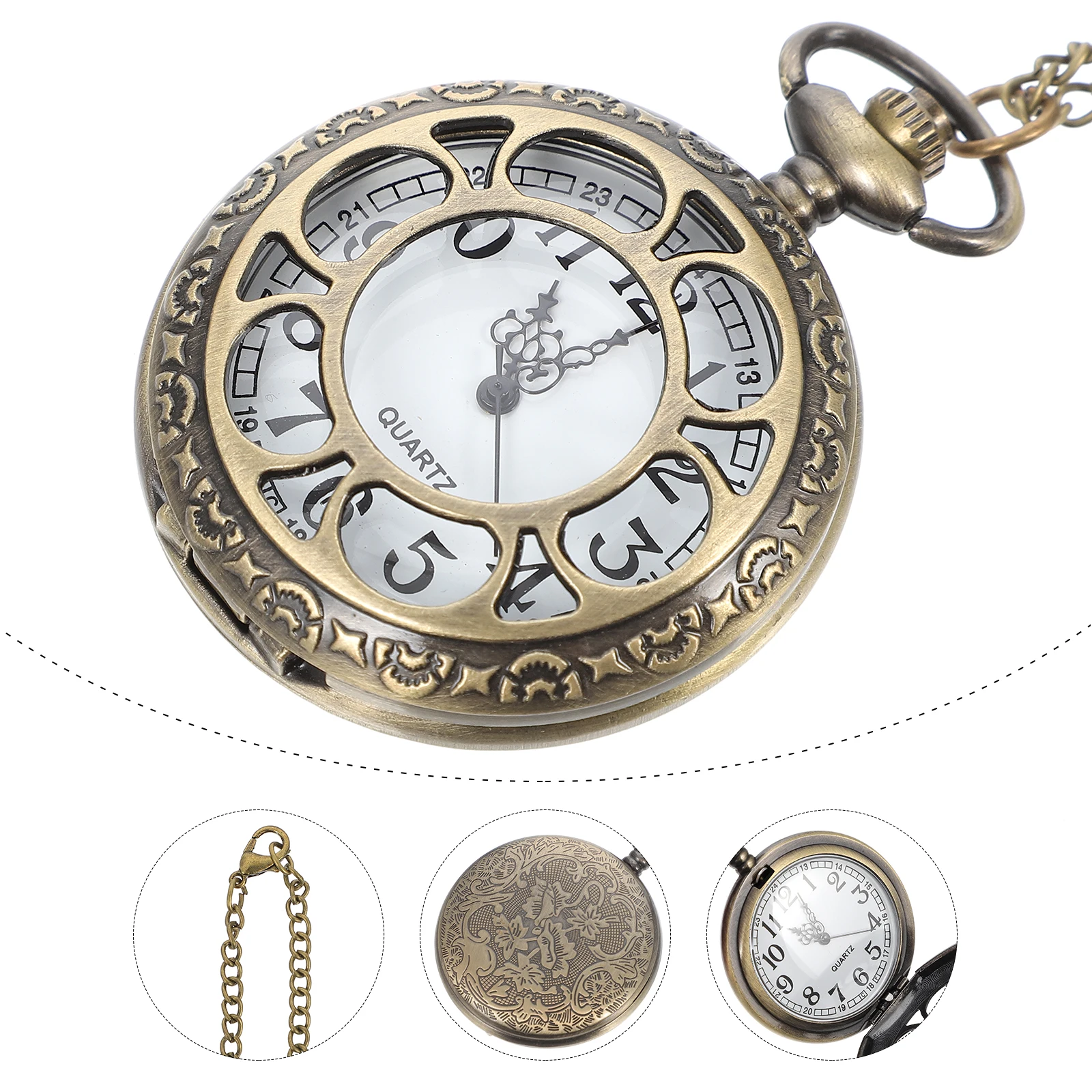Roman Dial Pocket Watch Vintage Hollow Clamshell Chest Hanging Nurse Retro Plastic Alloy Roman Numeral Timepiece
Roman Dial Pocket Watch Vintage Hollow Clamshell Chest Hanging Nurse Retro Plastic Alloy Roman Numeral Timepiece