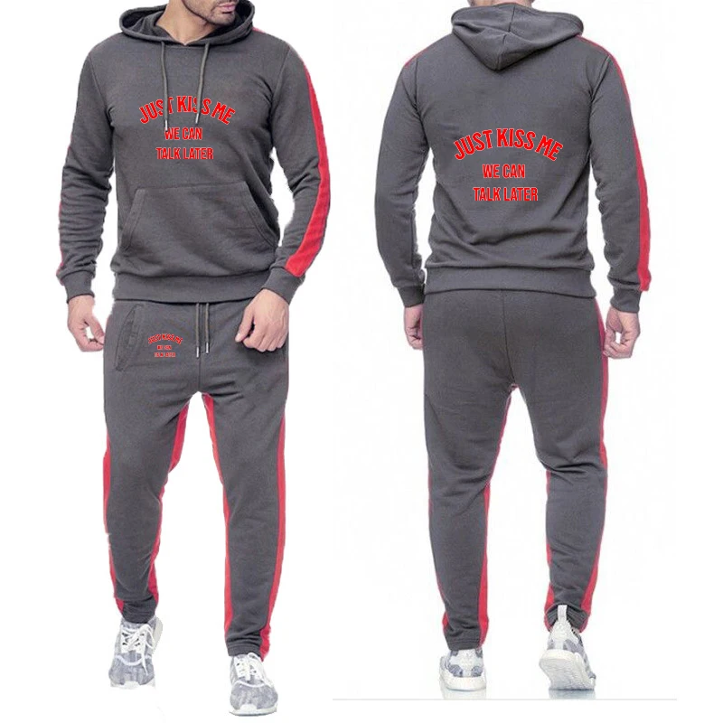 2026 Just Kiss Me Funny Graphic Print Spring And Autumn Men's New Solid Color Long Sleeves Pocket Hoodies+Sweatpants Sports Suit
2026 Just Kiss Me Funny Graphic Print Spring And Autumn Men's New Solid Color Long Sleeves Pocket Hoodies+Sweatpants Sports Suit