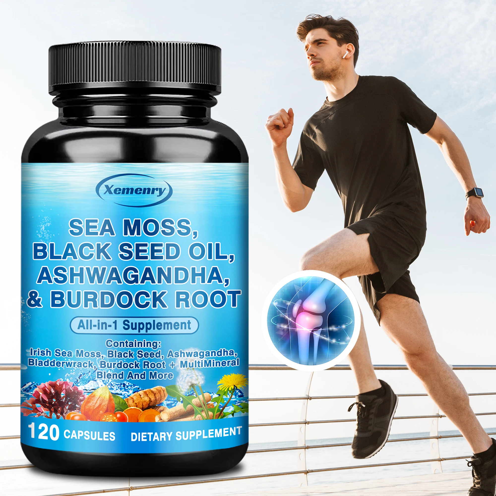 Sea Moss, Black Seed Oil, Ashwagandha & Burdock Root - Improves Digestion,Boosts Energy, Immunity,Supports Joint and Bone Health
Sea Moss, Black Seed Oil, Ashwagandha & Burdock Root - Improves Digestion,Boosts Energy, Immunity,Supports Joint and Bone Health