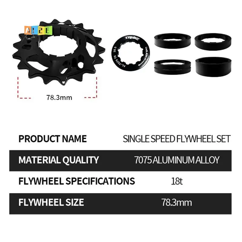 A12E-TANKE Single Speed Flywheel Conversion Kit 18T Cassette Cog Road Bike Sprocket For Freewheel Chain
A12E-TANKE Single Speed Flywheel Conversion Kit 18T Cassette Cog Road Bike Sprocket For Freewheel Chain