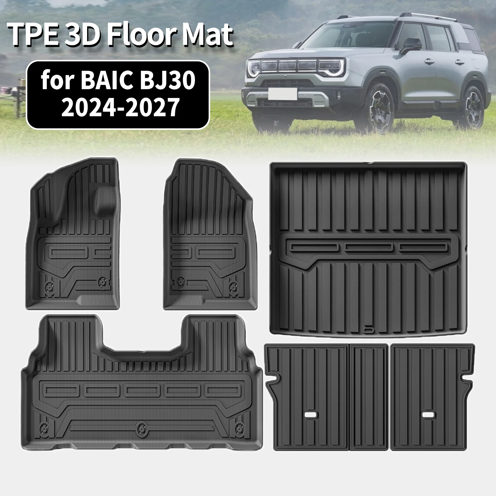 for BAIC BJ30 2024 2025 2026 2027 LHD Eco-Friendly TPE Car Floor & Trunk Mats, Non-Slip Dustproof (Not For RHD)
for BAIC BJ30 2024 2025 2026 2027 LHD Eco-Friendly TPE Car Floor & Trunk Mats, Non-Slip Dustproof (Not For RHD)