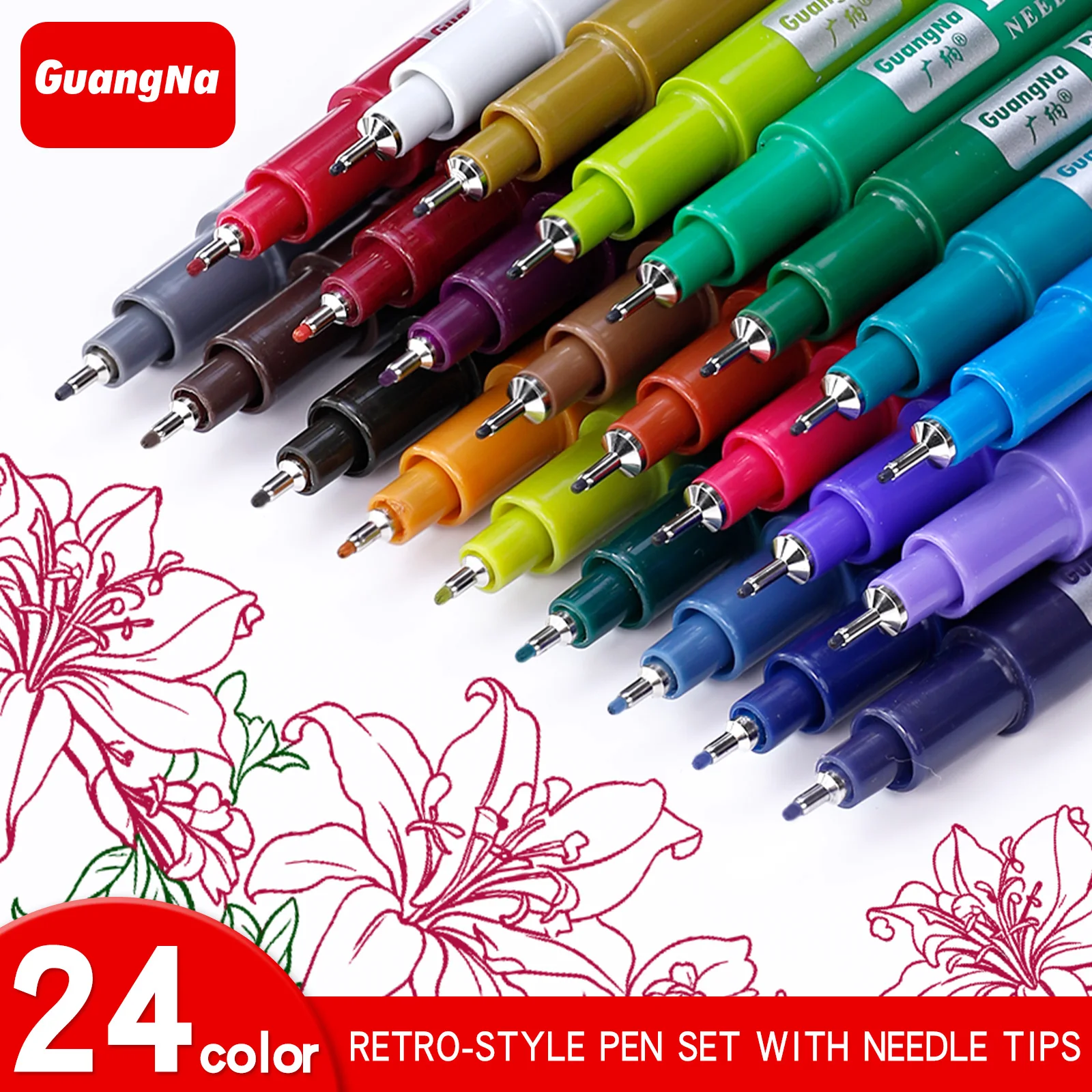 12/24 Colors Micron Needle Pens Waterproof 0.5mm Hook Fineliner Pens for Handbook Writing Drawing Sketch Colouring Art Pen
12/24 Colors Micron Needle Pens Waterproof 0.5mm Hook Fineliner Pens for Handbook Writing Drawing Sketch Colouring Art Pen