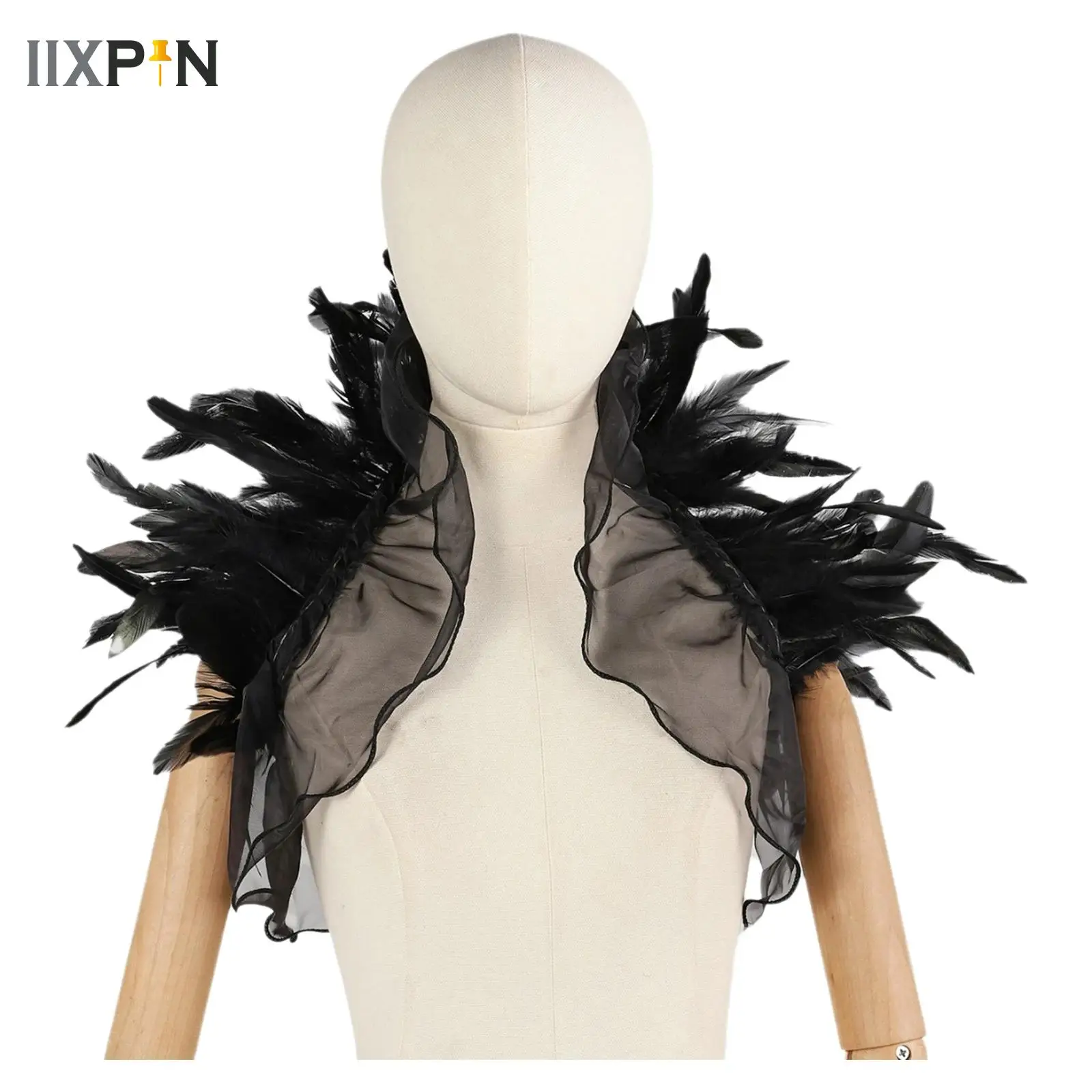 Feather Shrugs Shawl For Women Cosplay Black Halloween Luxury Feather Shoulder Wraps Victorian Sexy Punk Gothic Feather Scarves
Feather Shrugs Shawl For Women Cosplay Black Halloween Luxury Feather Shoulder Wraps Victorian Sexy Punk Gothic Feather Scarves
