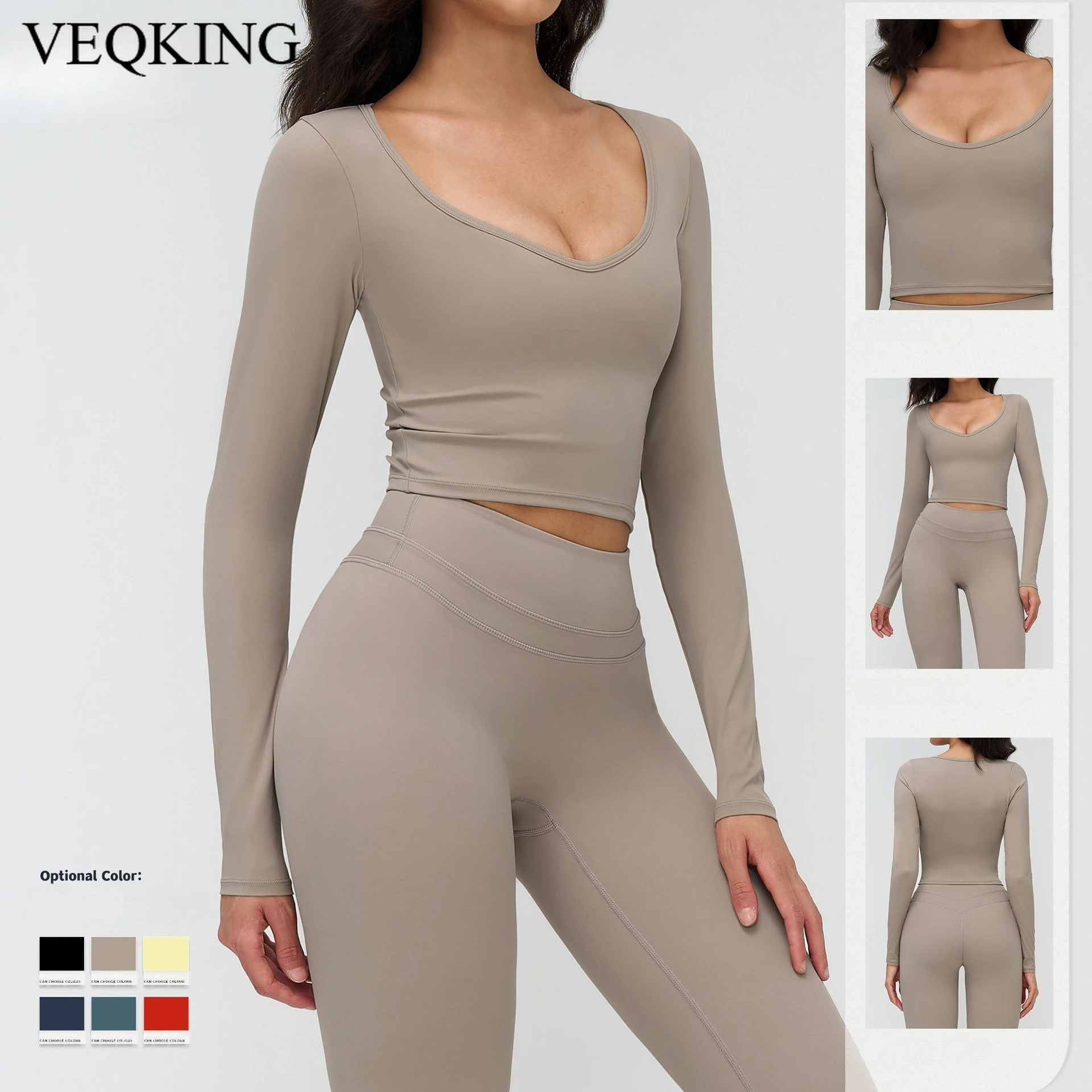 VEQKING женские рубашки для йоги с длинными рукавами и v-образным вырезом, спортивные топы Naked Feel, быстросохнущая блузка для бега в тренажерном зале, эластичные рубашки для тренировок для пилатеса
VEQKING женские рубашки для йоги с длинными рукавами и v-образным вырезом, спортивные топы Naked Feel, быстросохнущая блузка для бега в тренажерном зале, эластичные рубашки для тренировок для пилатеса