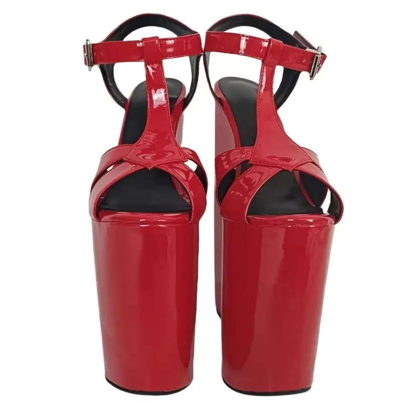 SHOFOO Модные женские босоножки на высоком каблуке. Красные лакированные сандалии. Босоножки на платформе на танкетке высотой около 20 см. 34-46
SHOFOO Модные женские босоножки на высоком каблуке. Красные лакированные сандалии. Босоножки на платформе на танкетке высотой около 20 см. 34-46