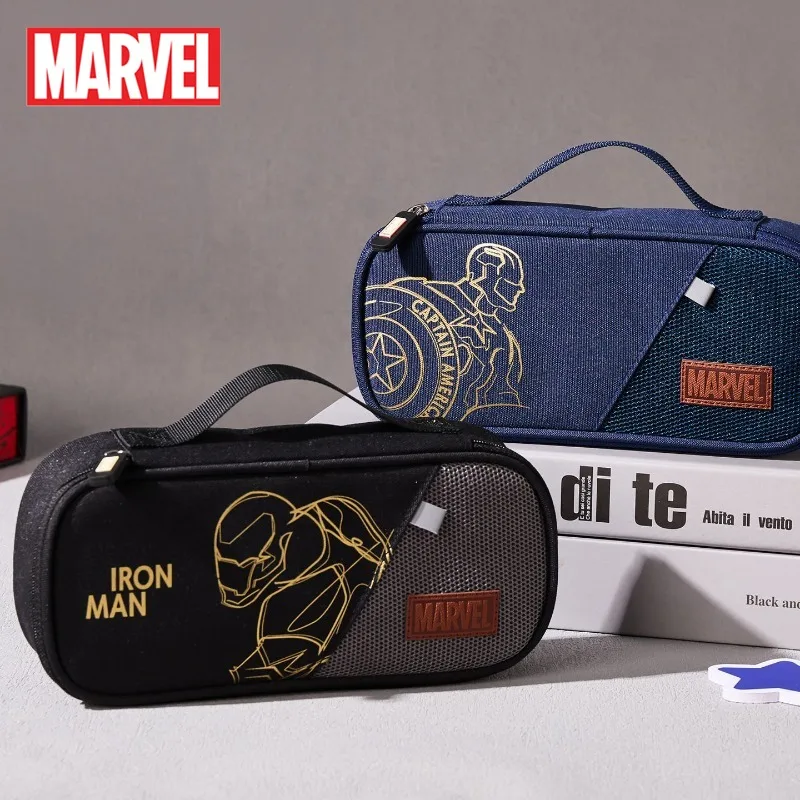 Marvel Captain America Pencil Bag Iron Man Movie Handheld Large Capacity Multifunctional Student Eraser Pen Stationery Storage 
Marvel Captain America Pencil Bag Iron Man Movie Handheld Large Capacity Multifunctional Student Eraser Pen Stationery Storage