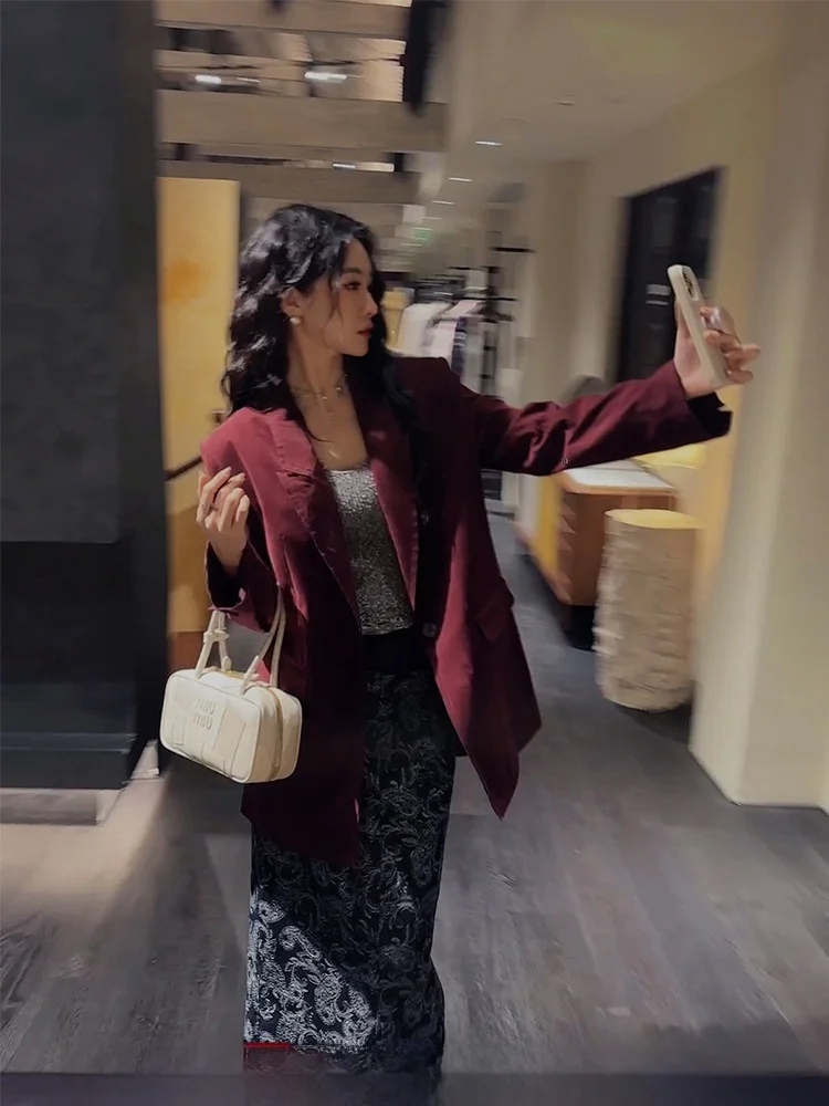 Sanji Bla Flower 2024 New Women's Autumn Tailored Lapel Woolen Suit Jaet Ele High-End Loose Fit Commute Sle
Sanji Bla Flower 2024 New Women's Autumn Tailored Lapel Woolen Suit Jaet Ele High-End Loose Fit Commute Sle