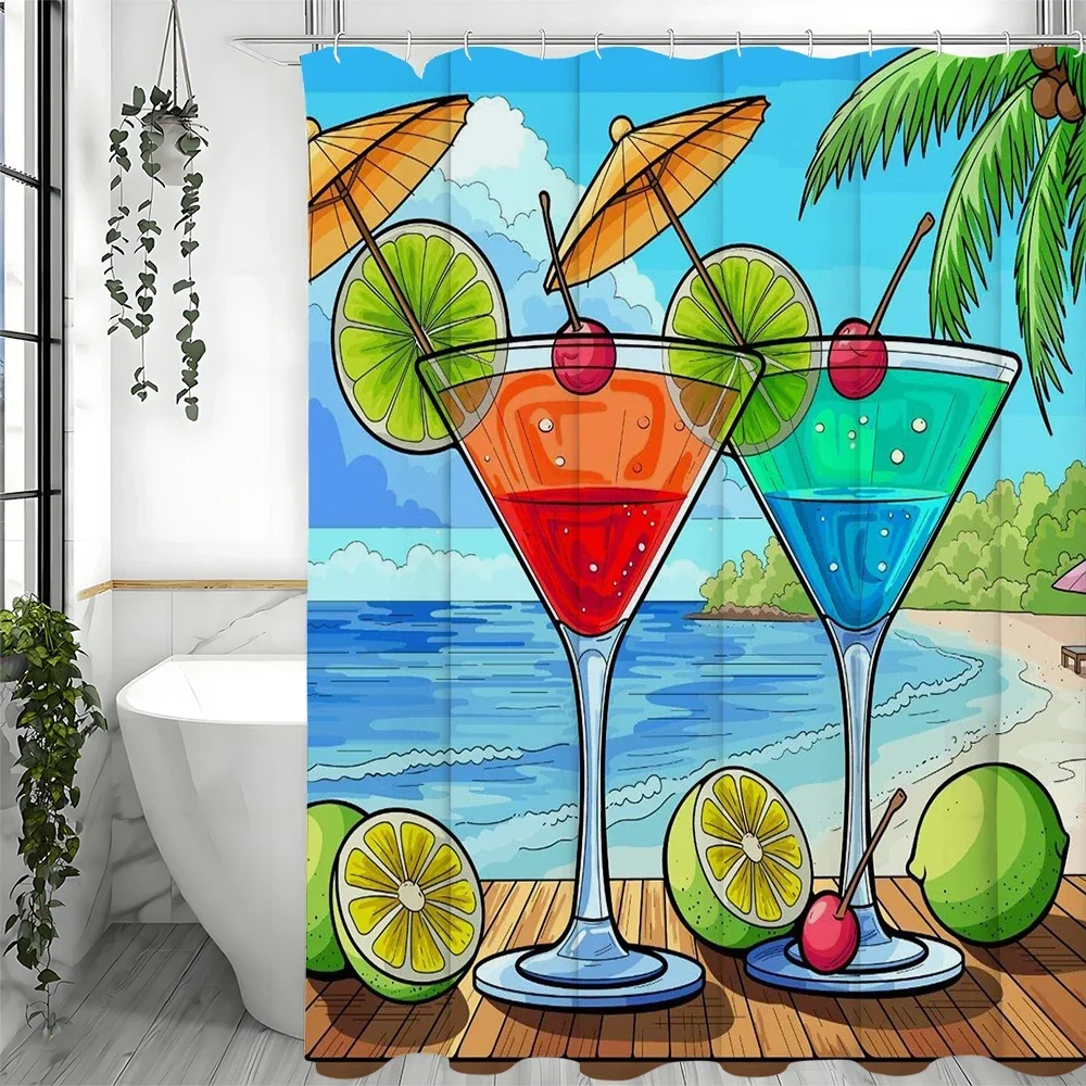 ~O~Cocktail Ocean Beach Shower Curtain, Bathroom Decorative Shower Curtain, Waterproof Shower Curtain with Hooks
~O~Cocktail Ocean Beach Shower Curtain, Bathroom Decorative Shower Curtain, Waterproof Shower Curtain with Hooks