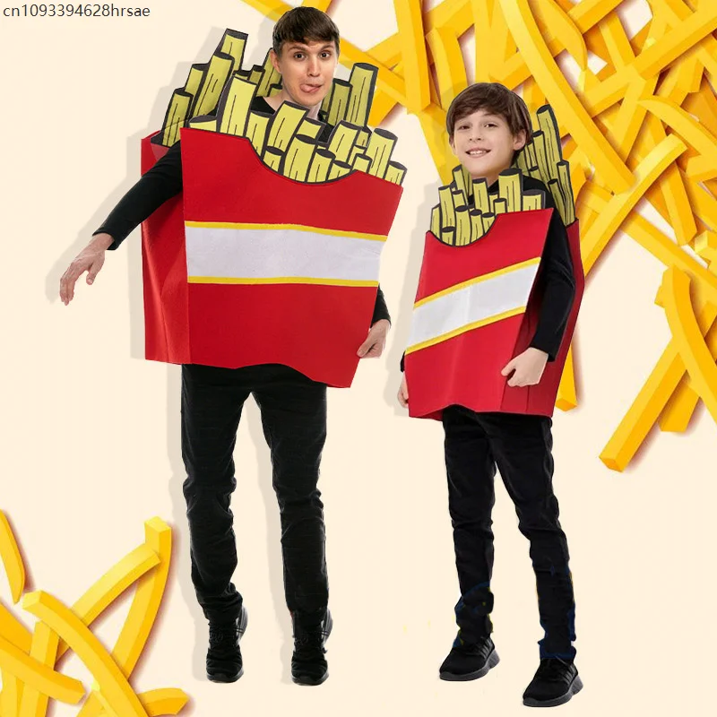Unisex Funny Food Outfits Cosplay Adult French Fries Fancy Dress Costume Kids Giant Fries Cone Halloween Costume
Unisex Funny Food Outfits Cosplay Adult French Fries Fancy Dress Costume Kids Giant Fries Cone Halloween Costume