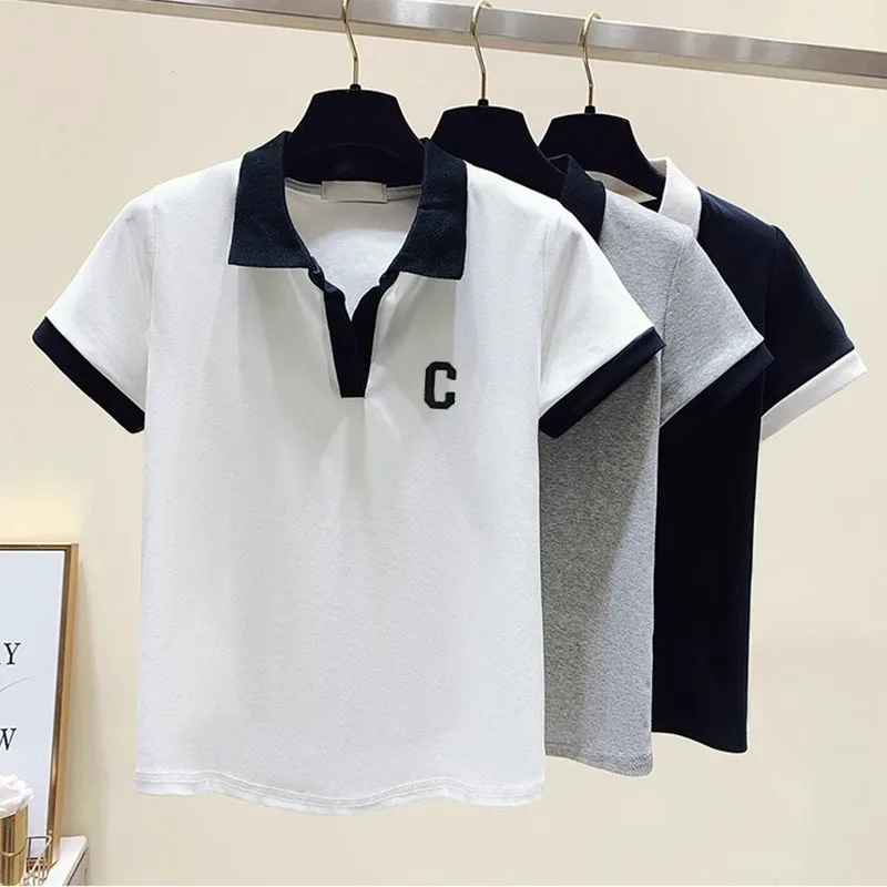 Korean Loose Summer Short Sleeved T-shirt Women's Casual Polo Collar Harajuku Style Top
Korean Loose Summer Short Sleeved T-shirt Women's Casual Polo Collar Harajuku Style Top