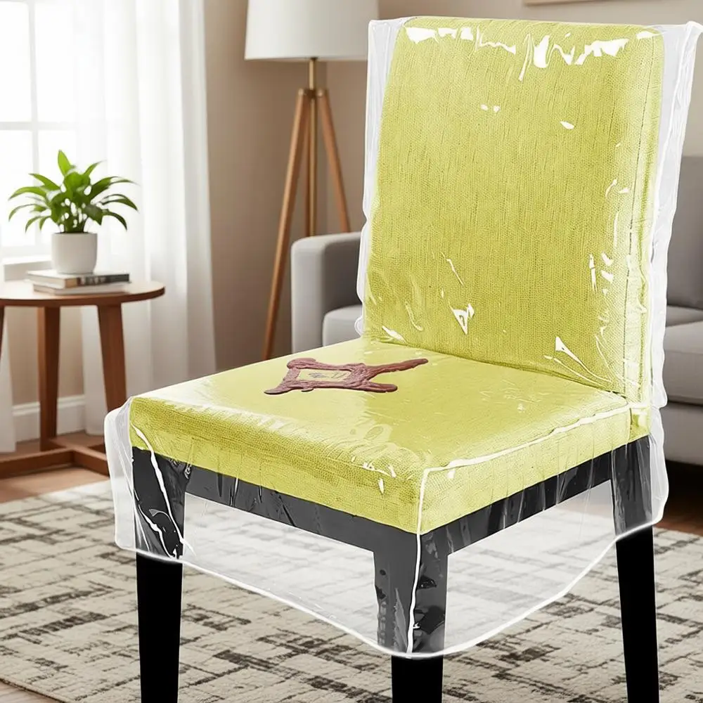 Набор из 6 прозрачных виниловых чехлов для обеденных стульев - водонепроницаемые, идеально подходят для использования на кухне и на открытом воздухе, защищают от пыли и проливаний.
Набор из 6 прозрачных виниловых чехлов для обеденных стульев - водонепроницаемые, идеально подходят для использования на кухне и на открытом воздухе, защищают от пыли и проливаний.