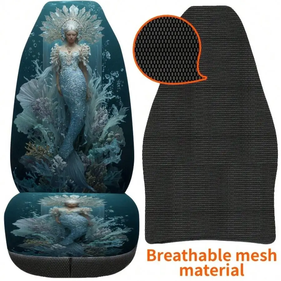 Deep Sea Mermaid Print Car Seat Cover Front Bucket Seat Protector Breathable Mesh Washable
Deep Sea Mermaid Print Car Seat Cover Front Bucket Seat Protector Breathable Mesh Washable