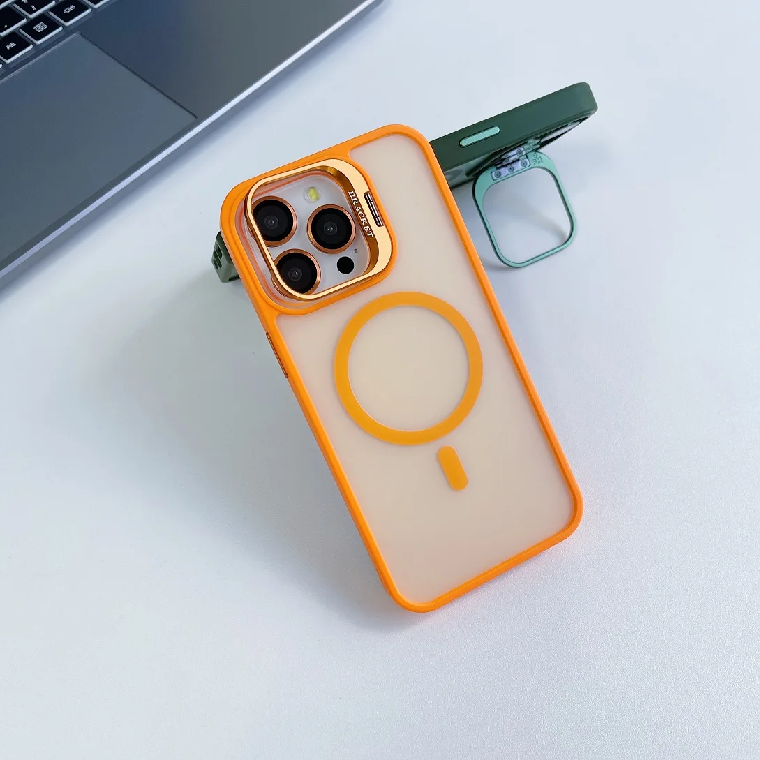 Metal Lens Stand Holder Bracket Magsafe Case For iPhone 16 15 14 13 12 11 Pro Max Plus Shockproof Wireless Charge Phone Cover
Metal Lens Stand Holder Bracket Magsafe Case For iPhone 16 15 14 13 12 11 Pro Max Plus Shockproof Wireless Charge Phone Cover