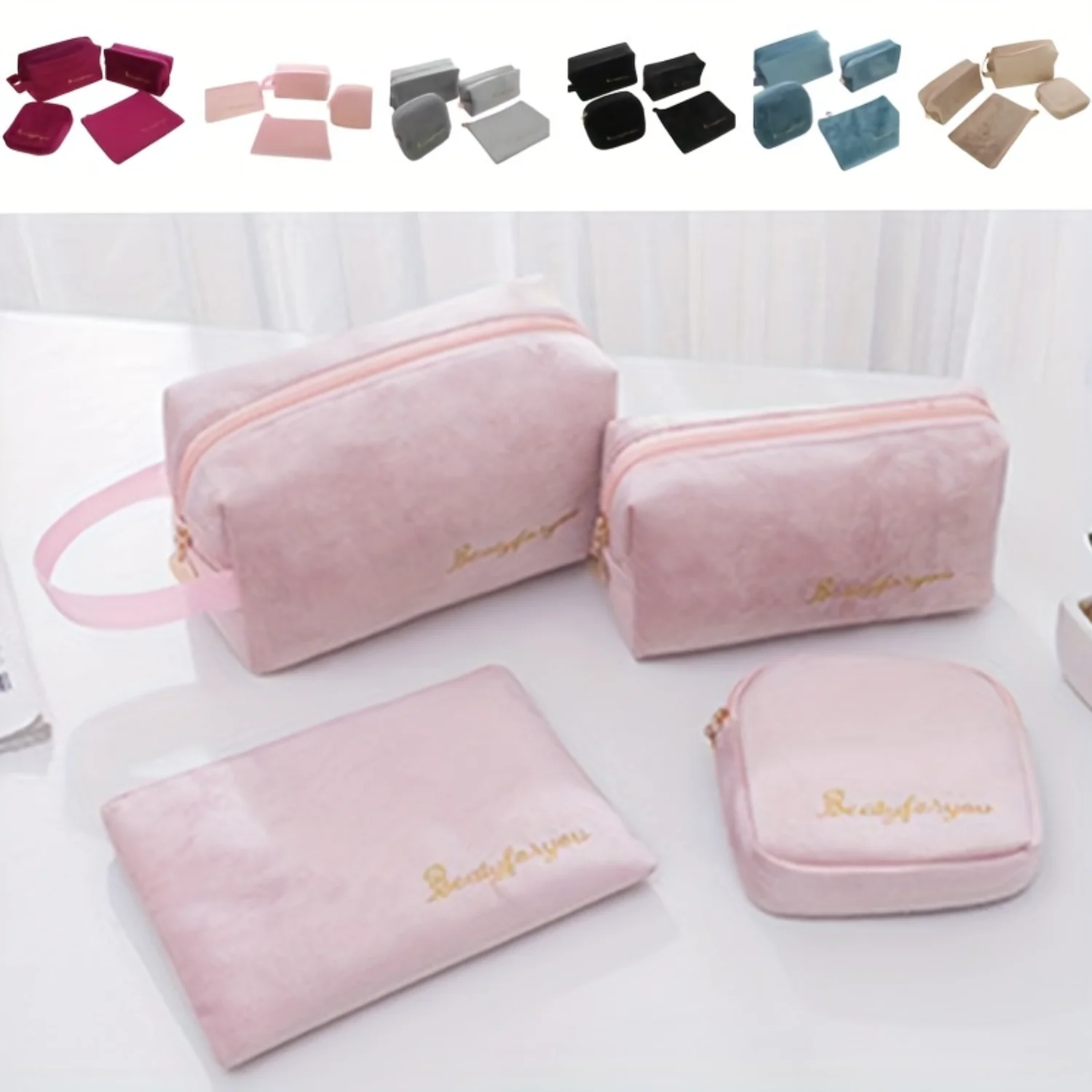 4Pcs/Set Classic Solid Color Women's Makeup Bags, Portable Cosmetic Lipstick Clutch Pouches
4Pcs/Set Classic Solid Color Women's Makeup Bags, Portable Cosmetic Lipstick Clutch Pouches