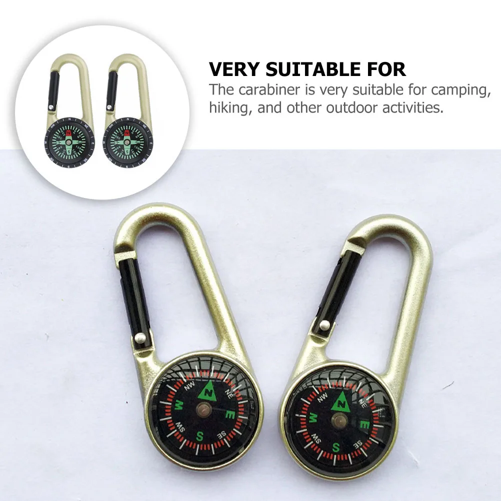 2 Pcs Compass Keychain Mini Compasses Small Survival Outdoor Carabiner Multifunction Hanging Backpacking Alloy Travel 
2 Pcs Compass Keychain Mini Compasses Small Survival Outdoor Carabiner Multifunction Hanging Backpacking Alloy Travel