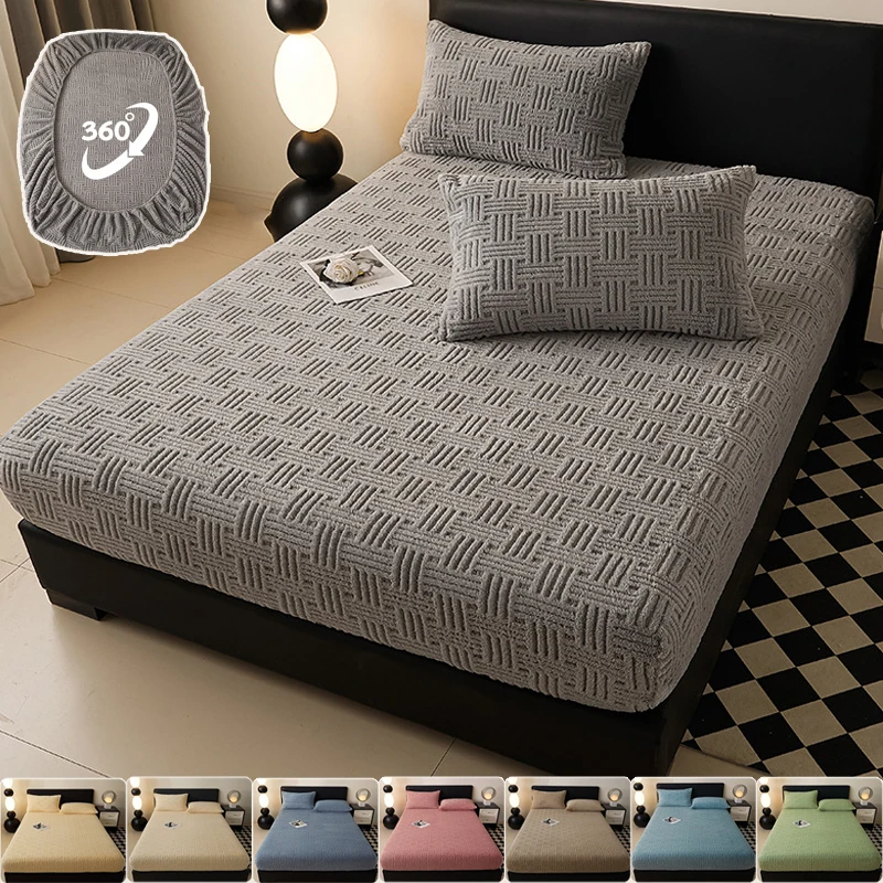 2026 Warm Fitted Bed Autumn Winter Cotton Velvet Soft Mattress Protector Covers for Single Double Bed for Home and Hotel ベッドシーツ
2026 Warm Fitted Bed Autumn Winter Cotton Velvet Soft Mattress Protector Covers for Single Double Bed for Home and Hotel ベッドシーツ