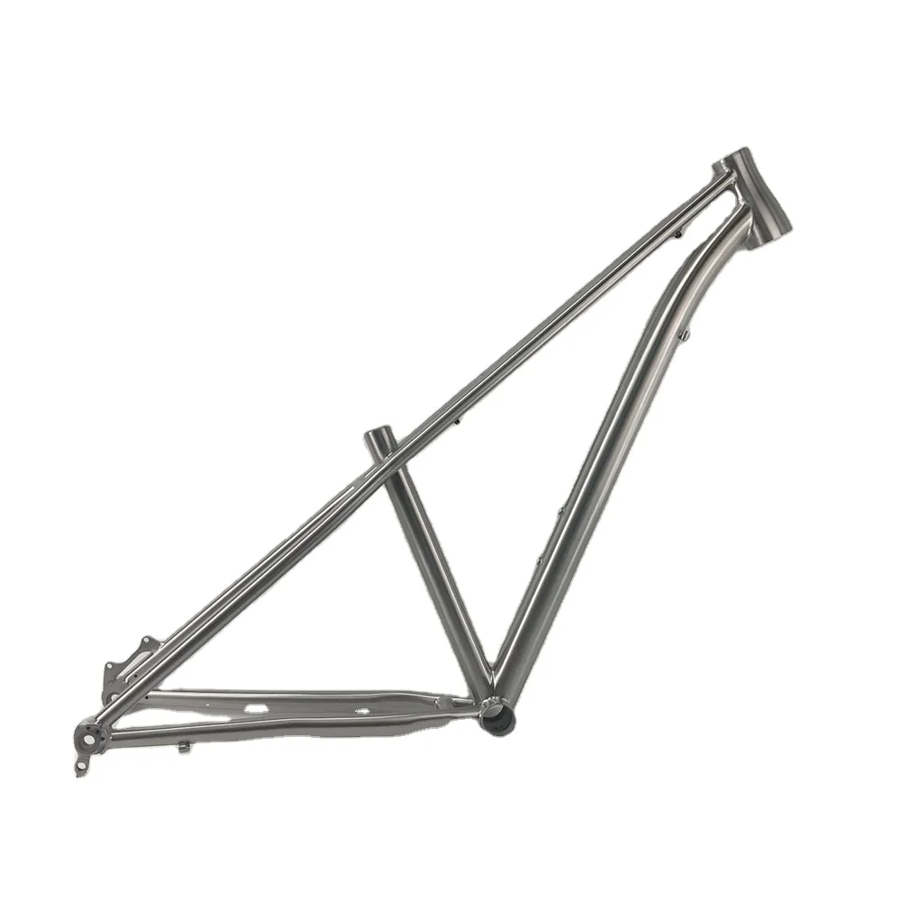 Custom Titanium 650B Mountain Bicycle Frame for 27.5" Wheel Size
Custom Titanium 650B Mountain Bicycle Frame for 27.5" Wheel Size