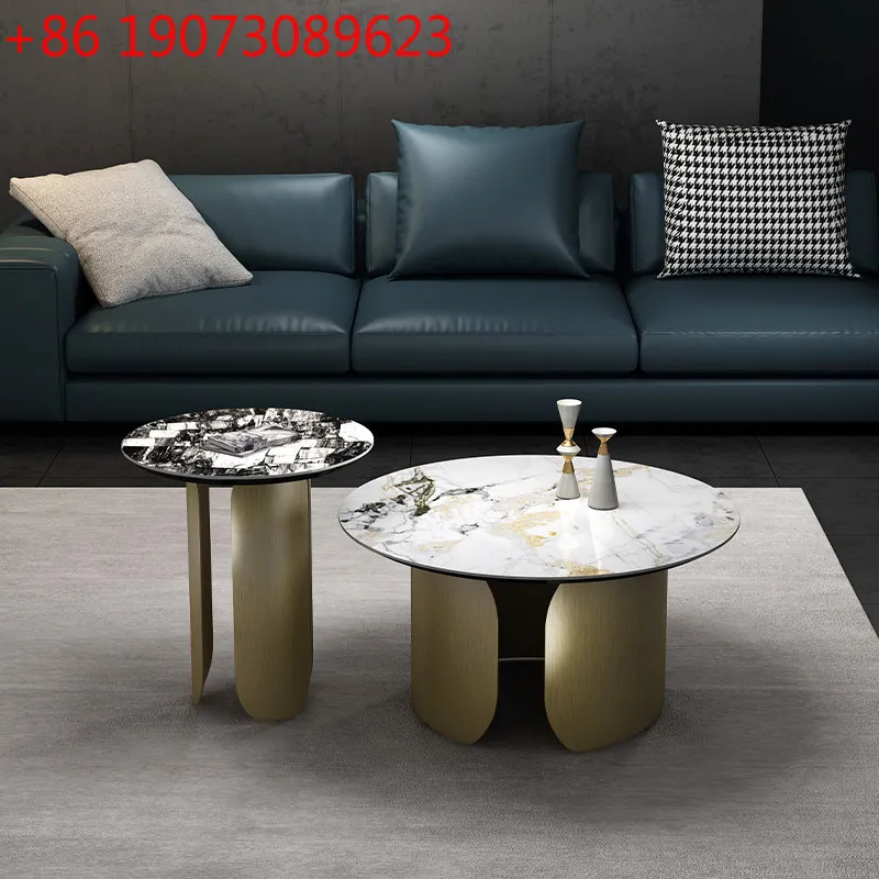 Italian luxury stone slate tea modern simple home living room stainless steel foot marble round small apartment coffee table
Italian luxury stone slate tea modern simple home living room stainless steel foot marble round small apartment coffee table