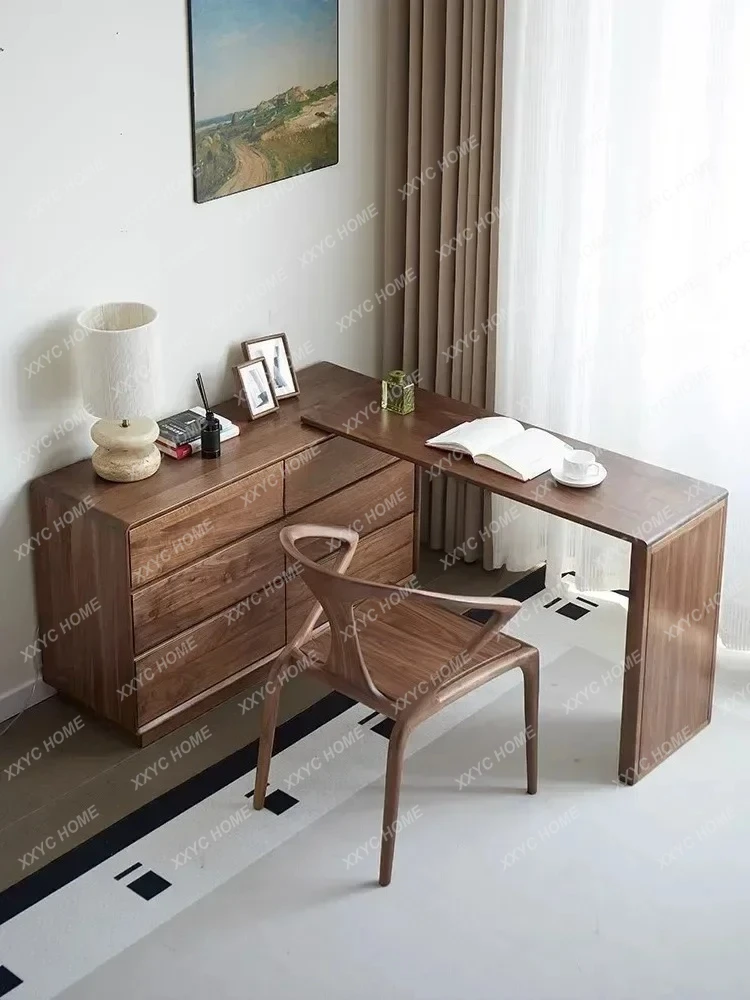L black walnut six-chest cabinet integrated dresser solid wood retractable storage cabinet
L black walnut six-chest cabinet integrated dresser solid wood retractable storage cabinet