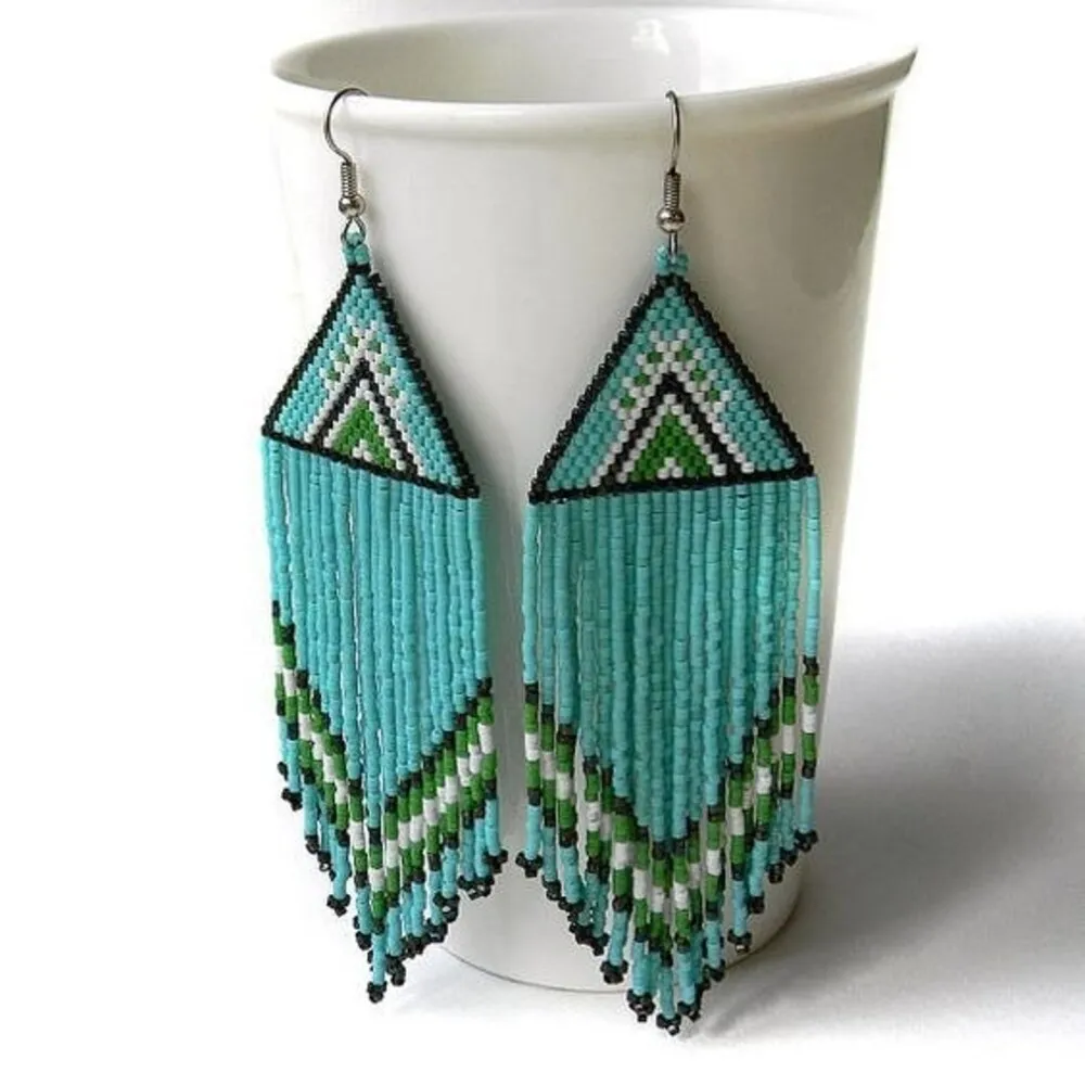 Handmade Beaded Earrings Geometry Green Hand-woven Fashion Creativity Tassel Pattern Female Bohemia Beaded Earrings for Women
Handmade Beaded Earrings Geometry Green Hand-woven Fashion Creativity Tassel Pattern Female Bohemia Beaded Earrings for Women