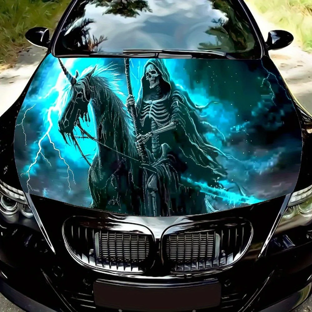 Gothic Style Sickle Reaper Car Hood Sticker Design, Durable PVC Material, Easy To Disassemble, Waterproof, Very Suitable for BMW
Gothic Style Sickle Reaper Car Hood Sticker Design, Durable PVC Material, Easy To Disassemble, Waterproof, Very Suitable for BMW