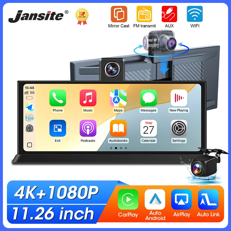 11,26-дюймовый автомобильный видеорегистратор с камерой 4K, беспроводной Carplay, Android Auto, Bluetooth, GPS, навигация, приборная панель, видеорегистратор, видеорегистратор, FM AUX
11,26-дюймовый автомобильный видеорегистратор с камерой 4K, беспроводной Carplay, Android Auto, Bluetooth, GPS, навигация, приборная панель, видеорегистратор, видеорегистратор, FM AUX