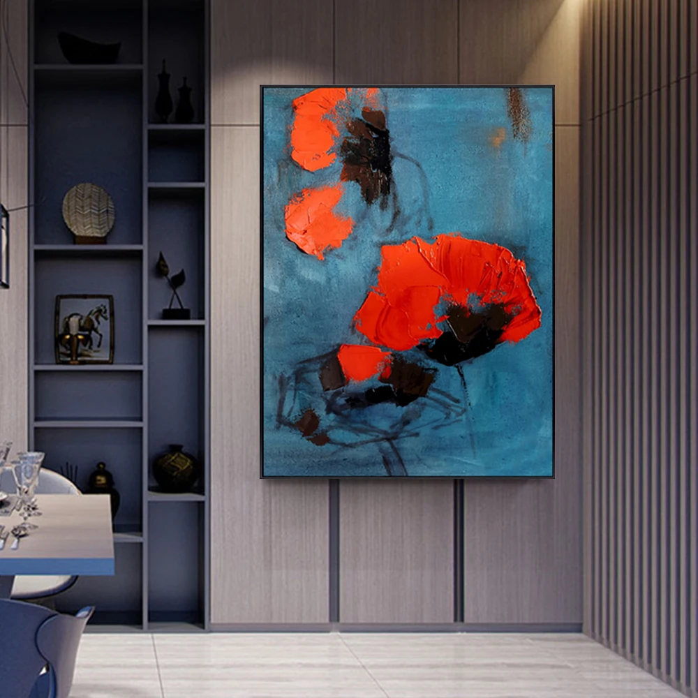 Hand Painting Abstract Flower Art On Canvas Wall Art Modern Home Decoration Handmade 3D Flower Artwork Painting With Bule Red
Hand Painting Abstract Flower Art On Canvas Wall Art Modern Home Decoration Handmade 3D Flower Artwork Painting With Bule Red