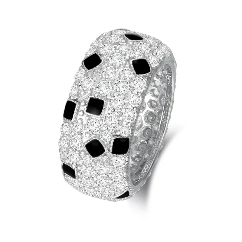 Gazing Jewelry 925 Sterling Silver Trend Quality Black Spots Design Round Style Leopard Ring Luxury Jewelry.
Gazing Jewelry 925 Sterling Silver Trend Quality Black Spots Design Round Style Leopard Ring Luxury Jewelry.