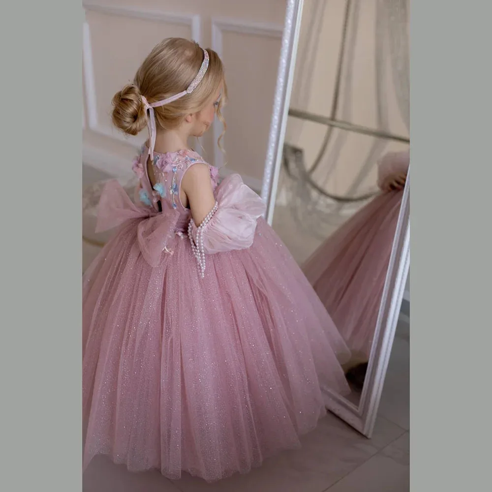 Customized Dusty Pink Flower Girl Dresses For Wedding 3D Floral Pearls Tulle Gorgeous Princess Photo Shoot Birthday Party Gown
Customized Dusty Pink Flower Girl Dresses For Wedding 3D Floral Pearls Tulle Gorgeous Princess Photo Shoot Birthday Party Gown