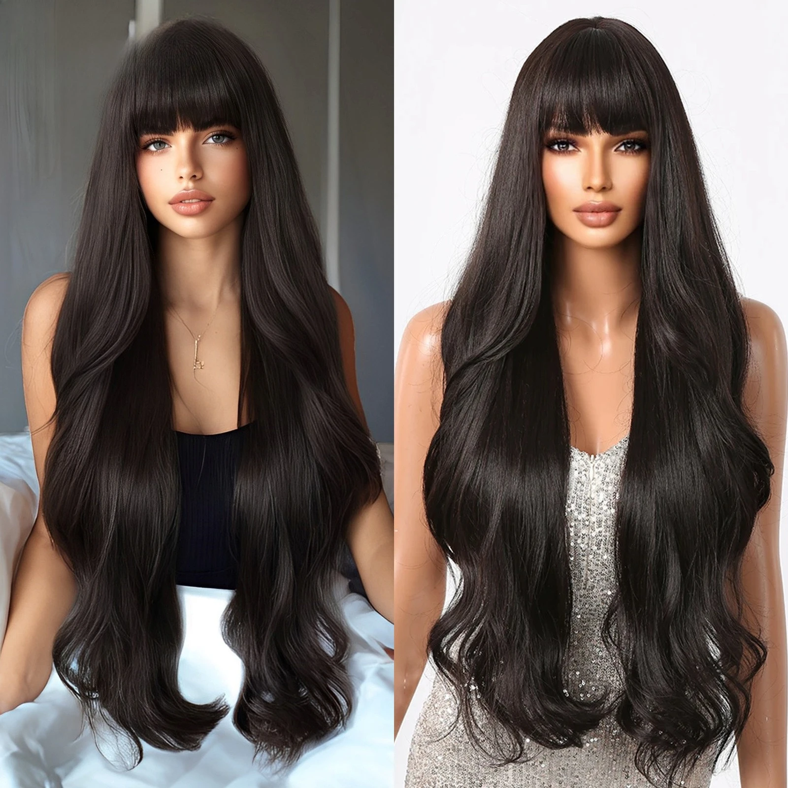 Middle East big waves Qi bangs long curly white gold gradual change atmosphere chemical fiber wig women
Middle East big waves Qi bangs long curly white gold gradual change atmosphere chemical fiber wig women