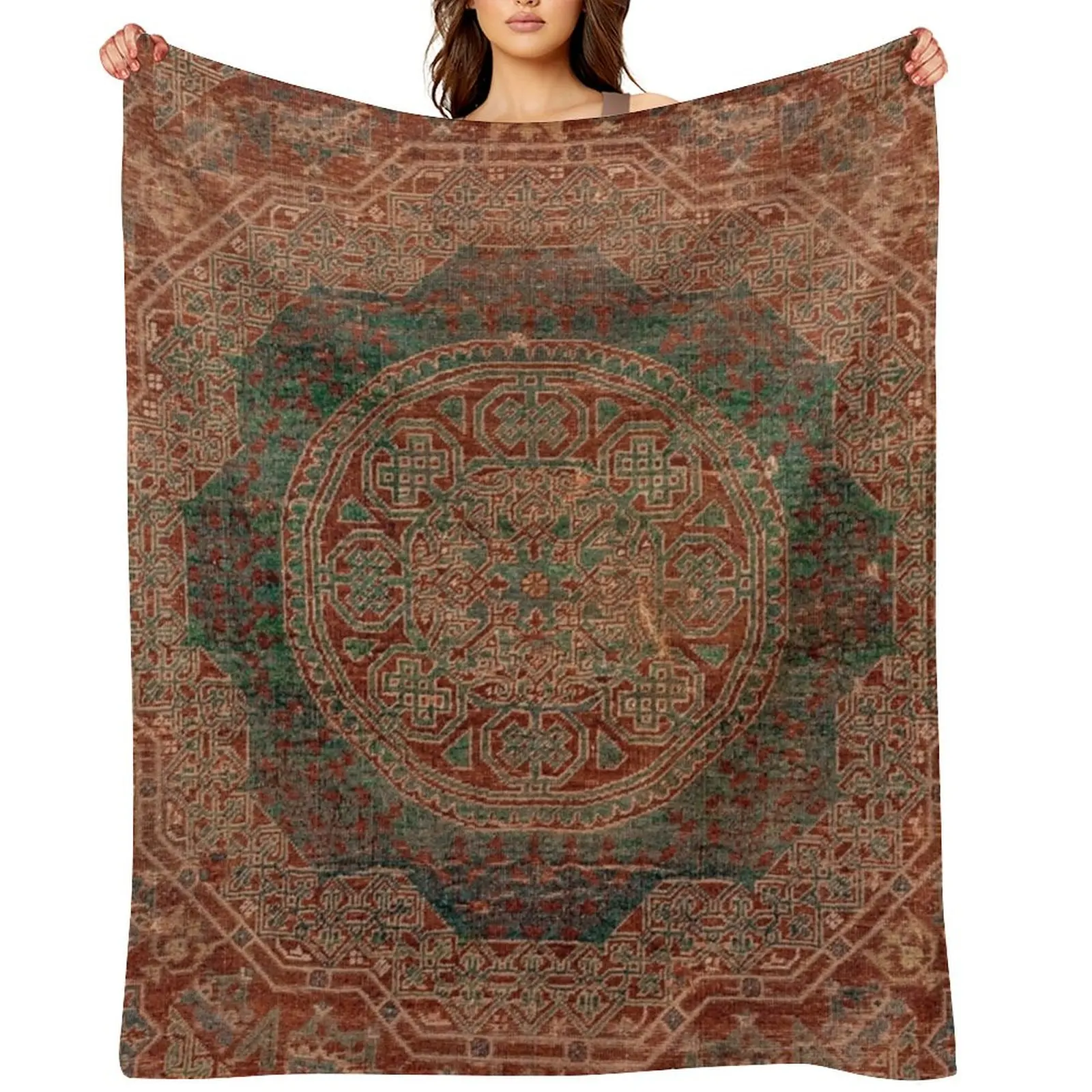 Bohemian Medallion I // 15th Century Old Distressed Red Green Colorful Ornate Accent Rug Pattern Throw Blanket Quilt Blankets
Bohemian Medallion I // 15th Century Old Distressed Red Green Colorful Ornate Accent Rug Pattern Throw Blanket Quilt Blankets