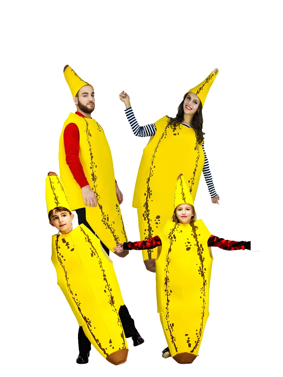 Adult Children's Carnival Funny Cosplay Banana Costume Parent-child Couple Performance Carnival Halloween Fruit Party Costume
Adult Children's Carnival Funny Cosplay Banana Costume Parent-child Couple Performance Carnival Halloween Fruit Party Costume