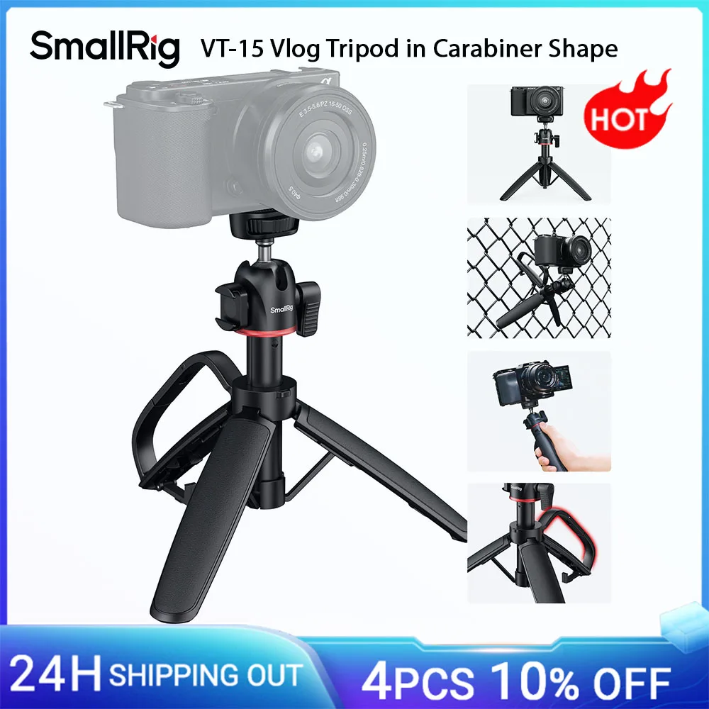 SmallRig VT-15 Vlog Tripod in Carabiner Shape w Mantis Hook 360° Ball Head Extendable Selfie Stick for DSLR Action Camera Phone
SmallRig VT-15 Vlog Tripod in Carabiner Shape w Mantis Hook 360° Ball Head Extendable Selfie Stick for DSLR Action Camera Phone