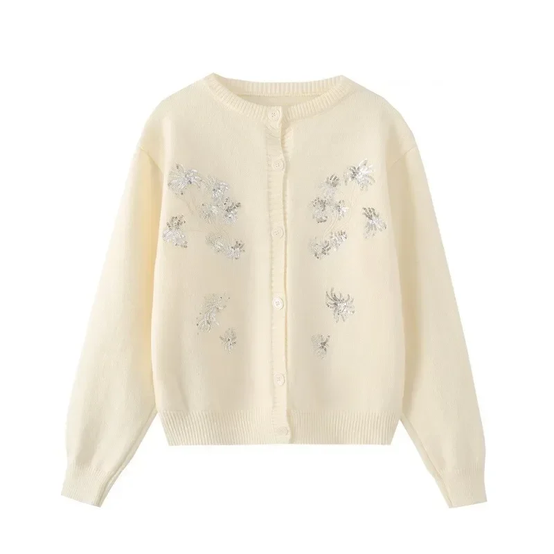 TRAFZR Knit Cardigan Ladies Long Sleeve Y2k Vintage Top Sequins O-neck Cardigan Solid Cozy Sweaters Women's Autumn Sweater
TRAFZR Knit Cardigan Ladies Long Sleeve Y2k Vintage Top Sequins O-neck Cardigan Solid Cozy Sweaters Women's Autumn Sweater