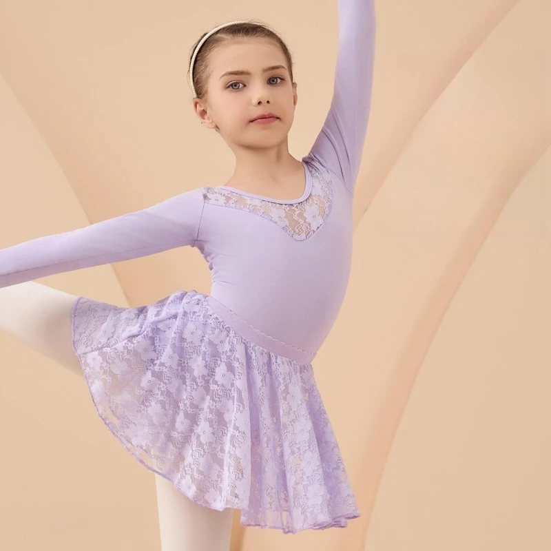 Girls Long Sleeve Cotton Lace Skirt Romper Set Kids Training Ballet Leotards Costume Studio Practice Stage Performance Dancewear
Girls Long Sleeve Cotton Lace Skirt Romper Set Kids Training Ballet Leotards Costume Studio Practice Stage Performance Dancewear