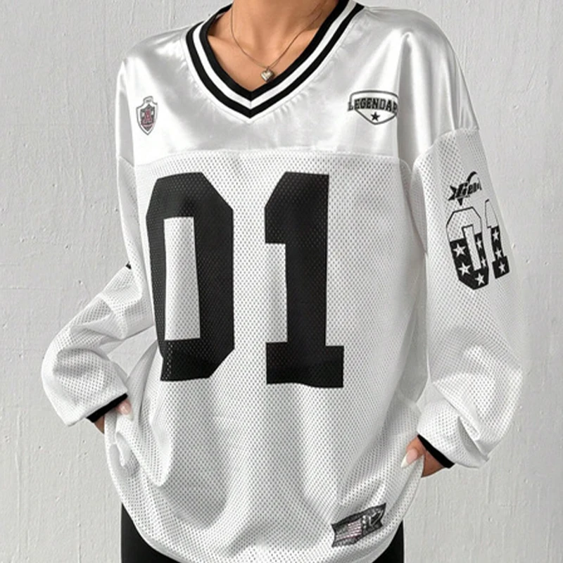 Summer women's sports T-shirt casual style loose, fashionable, breathable, quick drying Harajuku street football shirt plus size 
Summer women's sports T-shirt casual style loose, fashionable, breathable, quick drying Harajuku street football shirt plus size