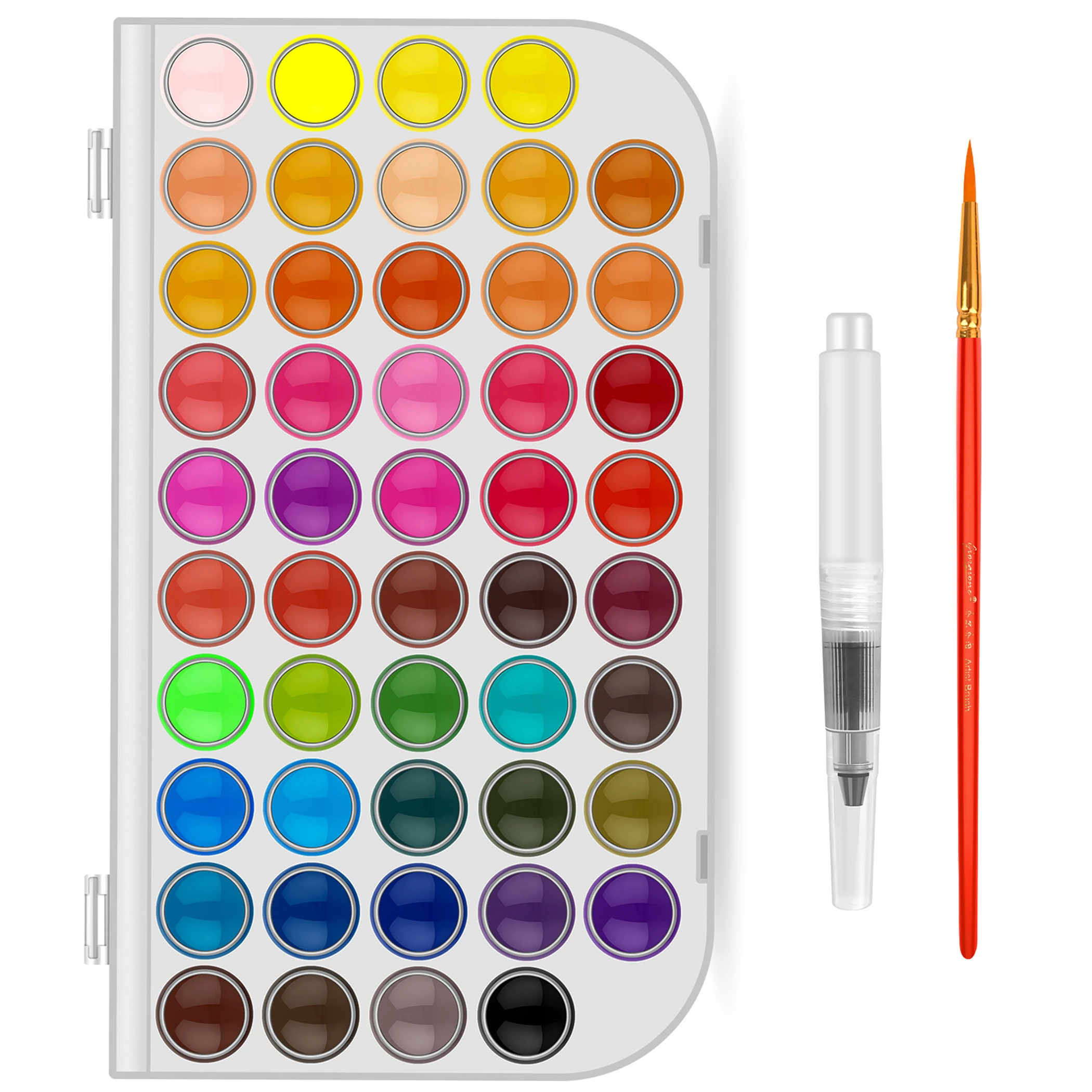 Watercolor Paint Set, Rkqoa 48 Colors Washable Watercolor Paint Set with a Palette & a Brush a Refillable Water Brush Pens
Watercolor Paint Set, Rkqoa 48 Colors Washable Watercolor Paint Set with a Palette & a Brush a Refillable Water Brush Pens