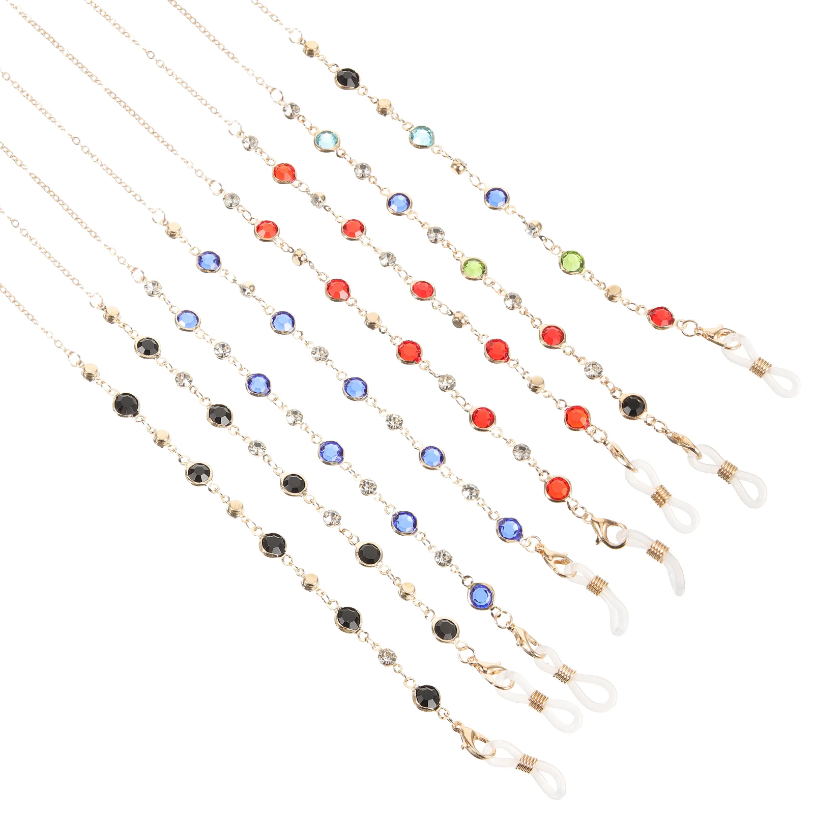 4 Pieces Colorful Crystal Beaded Anti Drop Glasses Chain Set for Women Sunglasses Eyewear Mask Necklace Sturdy Alloy Comfortable
4 Pieces Colorful Crystal Beaded Anti Drop Glasses Chain Set for Women Sunglasses Eyewear Mask Necklace Sturdy Alloy Comfortable