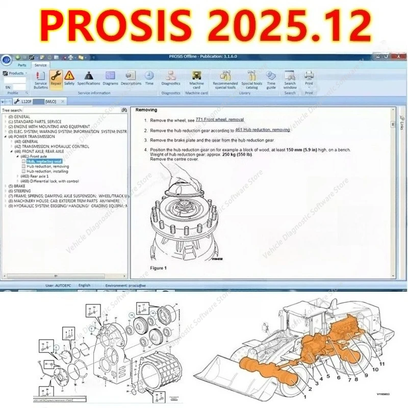 For PROSIS 2025.12 offline (Service, Parts, Hose Recipes, diagnostic, wiring diagrams…etc)parts catalog & Service Information
For PROSIS 2025.12 offline (Service, Parts, Hose Recipes, diagnostic, wiring diagrams…etc)parts catalog & Service Information