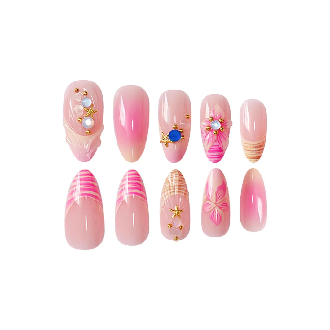 24PCS Sweet Almond Press on Nail with Glue Retro Flower Zebra Stripes Pattern French False Nails for Women Fashionable Nails Set
24PCS Sweet Almond Press on Nail with Glue Retro Flower Zebra Stripes Pattern French False Nails for Women Fashionable Nails Set
