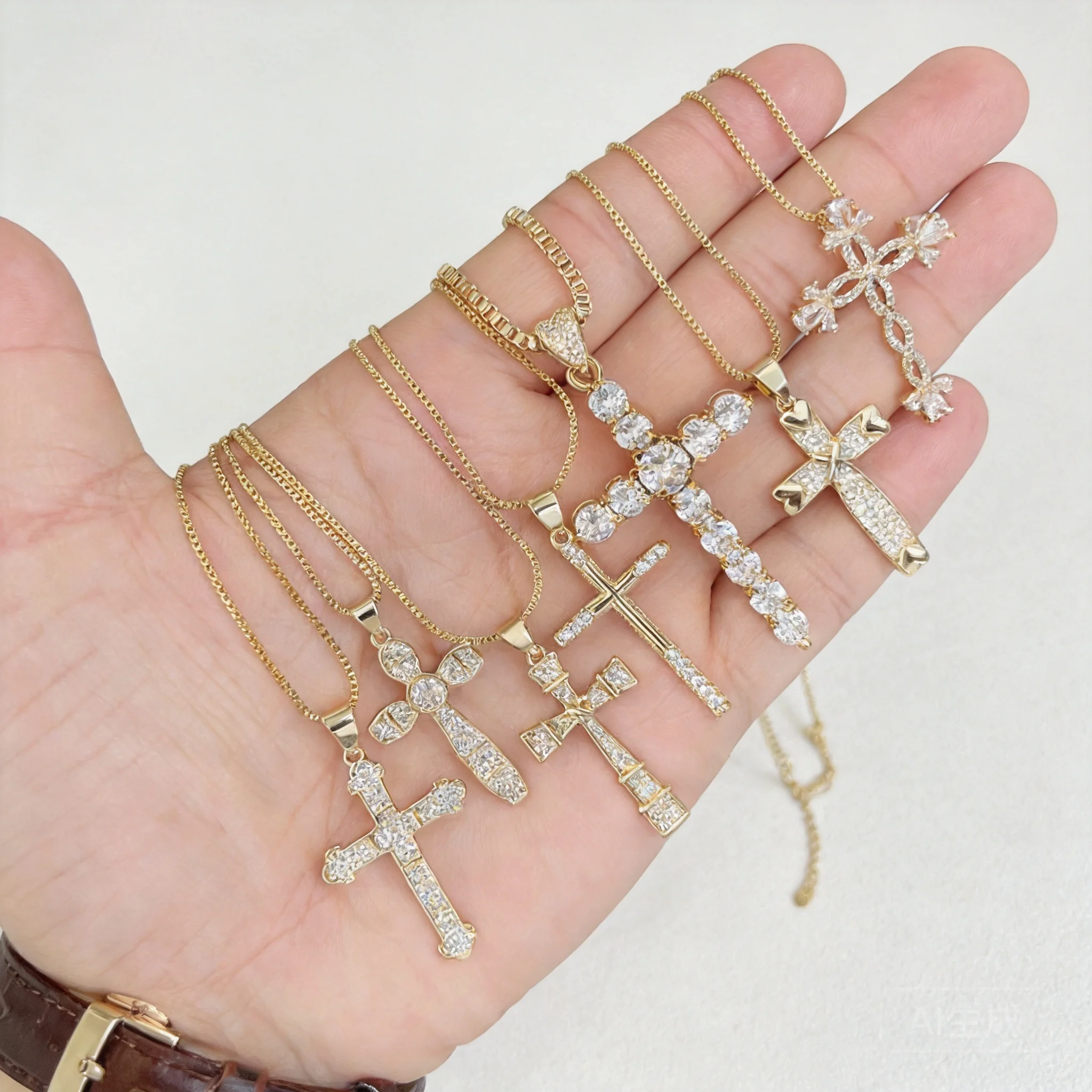 18k Gold Plated Copper Micro Inlaid Zircon Cross Pendant Necklace Hip Hop Lucky Blessing Jewelry For Women Men Daily Wear Party
18k Gold Plated Copper Micro Inlaid Zircon Cross Pendant Necklace Hip Hop Lucky Blessing Jewelry For Women Men Daily Wear Party