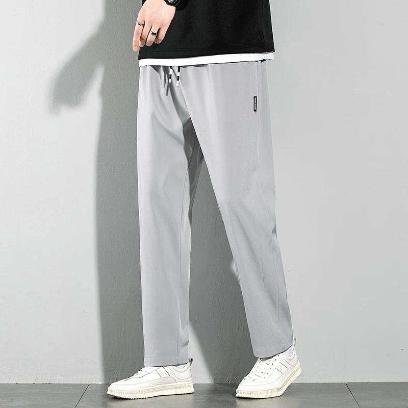 New Ice Silk Men's Pants 2026 Summer Black Gray Thin Business Casual Pants Outdoor Elastic Breathable Straight Leg Sweatpants
New Ice Silk Men's Pants 2026 Summer Black Gray Thin Business Casual Pants Outdoor Elastic Breathable Straight Leg Sweatpants